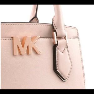 NWT Michael Kors Mott Large Saffiano Leather Satchel Bag In Power Blush Color